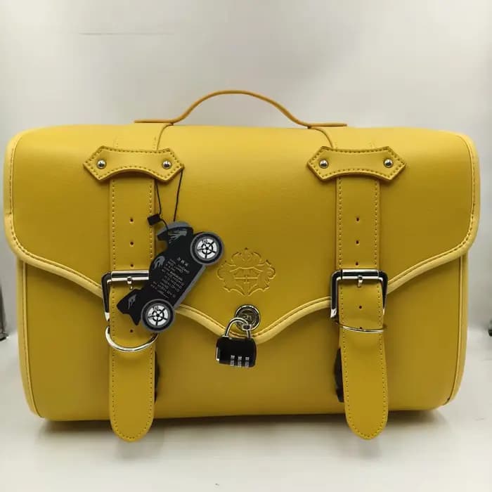 Sacoche de selle de moto vintage en cuir PU