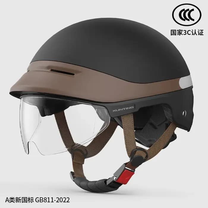 Hommes Moto demi-casque casquette De Baseball demi-visage casque Anti-UV
