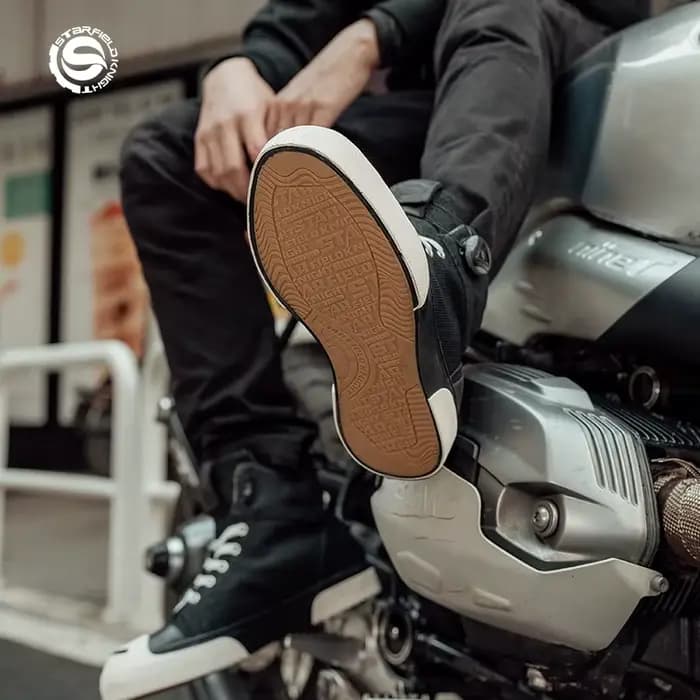 Chaussures d'équitation de moto rétro unisexes