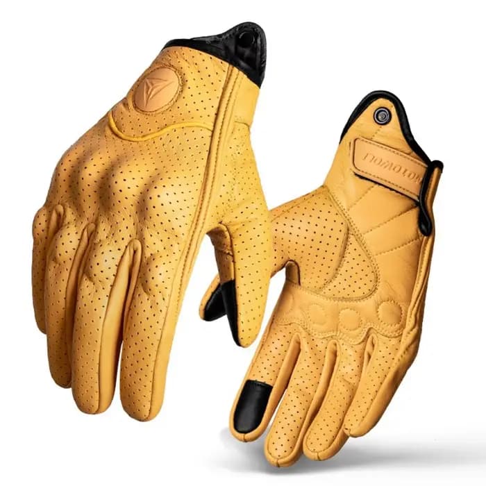 Gants de moto en cuir pour hommes et femmes