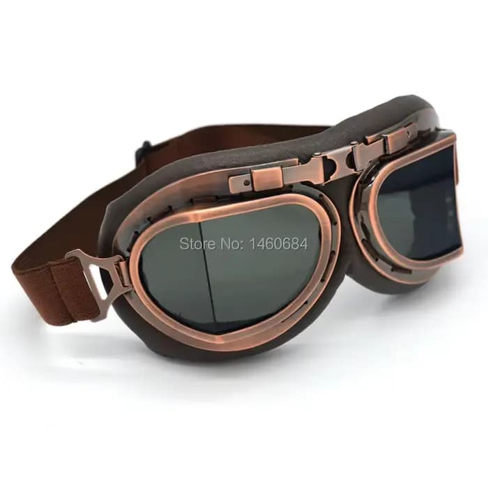 Lunettes de pilote de moto rétro