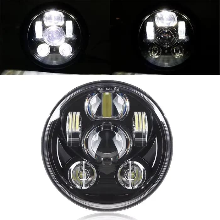 Phare LED DRL 5.75 pouces pour Harley Sportster 1200 XL1200L personnalisé XL1200C 883 XL883 883L XL8