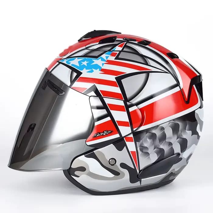 Étoile de mer deuxième génération demi Casque visage ouvert course Moto