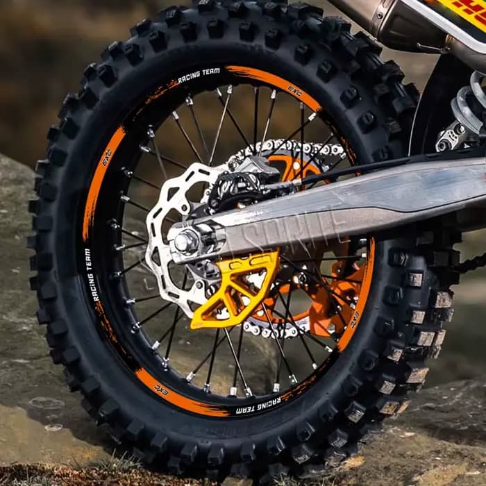 EXC – autocollants réfléchissants pour roues de moto, autocollants de jante, bande à rayures pour KT