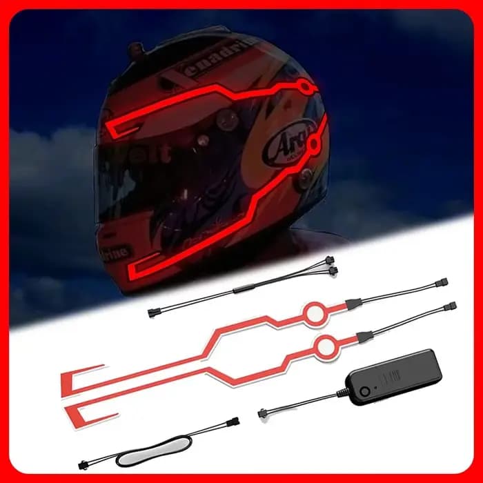 Bande autocollante lumineuse réfléchissante auto-adhésive pour casque de moto
