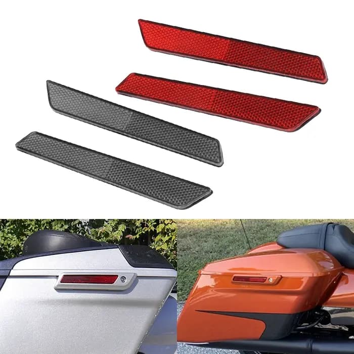 Couvercle de loquet de sacoche rigide pour réflecteur de moto, en plastique ABS pour Harley Touring