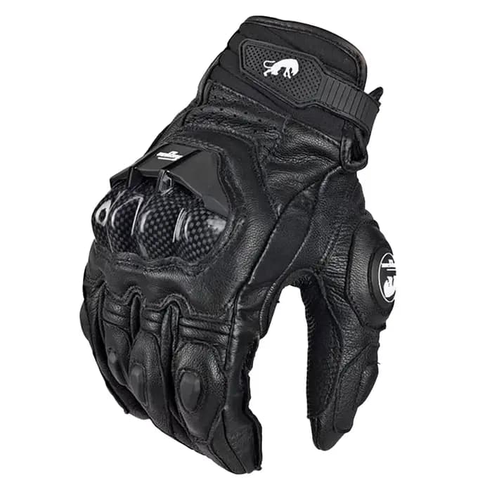 Furygan Gants de moto en cuir Gants de protection en fibre de carbone Hommes Hurbike Course sur rout