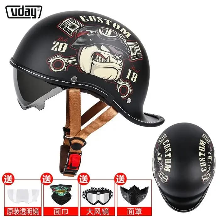 Casque rétro queue de cheval