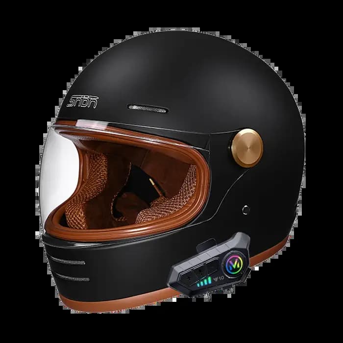 Casque de moto rétro avec certification DOT