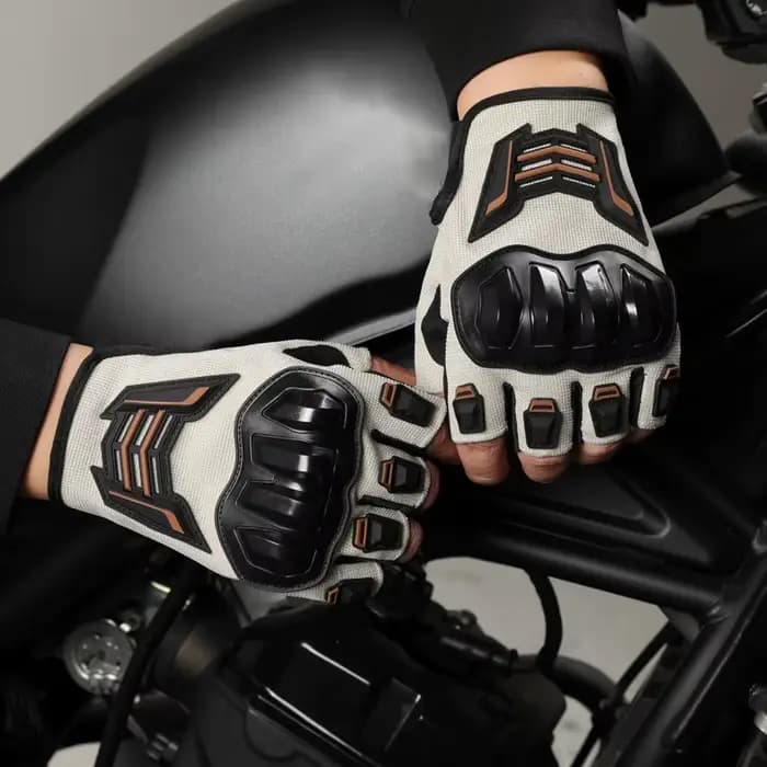 Gants de moto d'été à demi-doigts