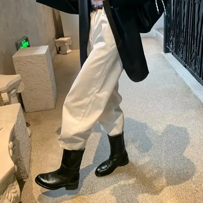 Bottes de moto en cuir de cheval pour femmes