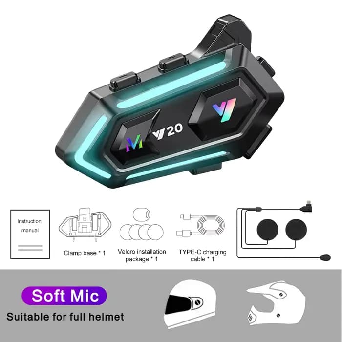 Casque de moto Bluetooth 5.3 Y20