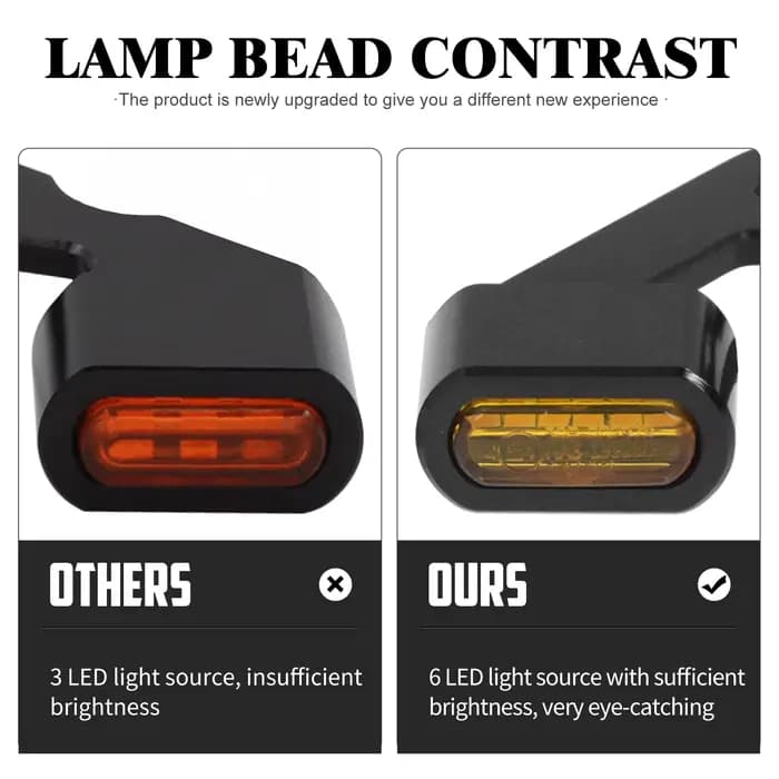 Clignotant LED pour moto, feux de course immunambre, mini lampe pour Harley Sportster XL 48, 72, 120