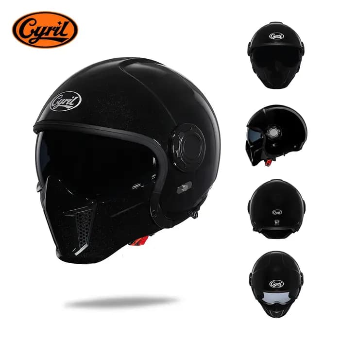 Casque de moto modulaire à double visière