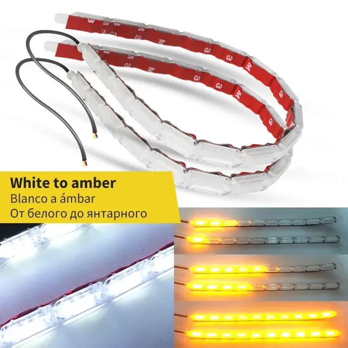 1 paire de feux de jour LED DRL coulants