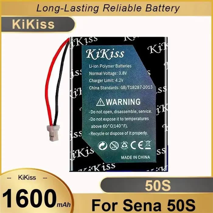 Batterie haute compatibilité 1600mAh pour système de communication Bluetooth moto Sena 50S