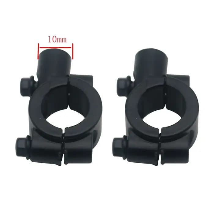 2 pièces 22mm guidon 10mm 8mm filetage universel moto miroir montage pince rétroviseur support adaptateur noir