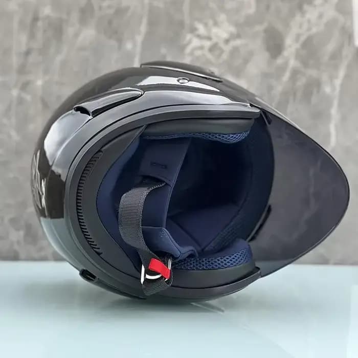 Ram5 noir brillant demi-casque hommes et femmes moto tout-terrain casque d'été descente course montagne croix Casco Capacete
