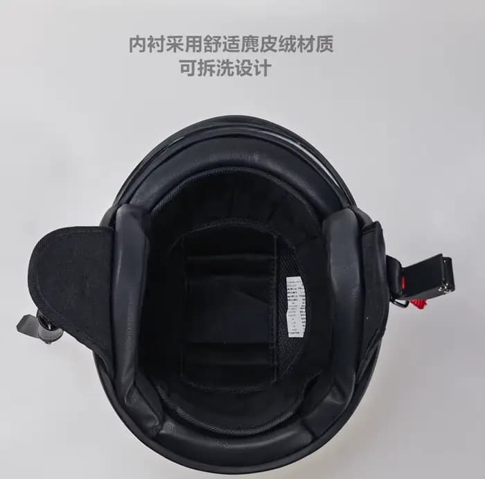 Casque de Moto Vintage à Visage Ouvert