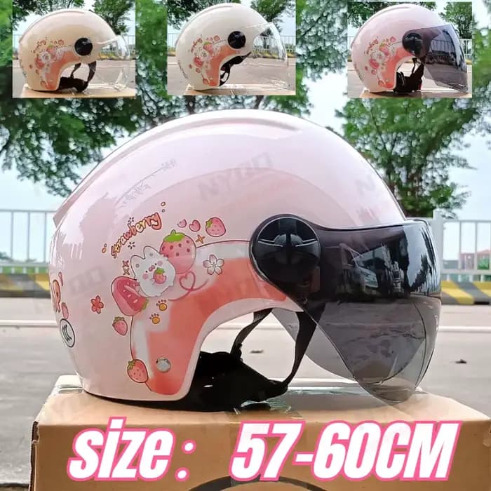 Casque pour enfants garçons et filles été moto électrique demi-casque bébé chapeau batterie voiture