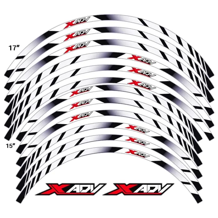 Autocollant de roue de moto 17 "15"