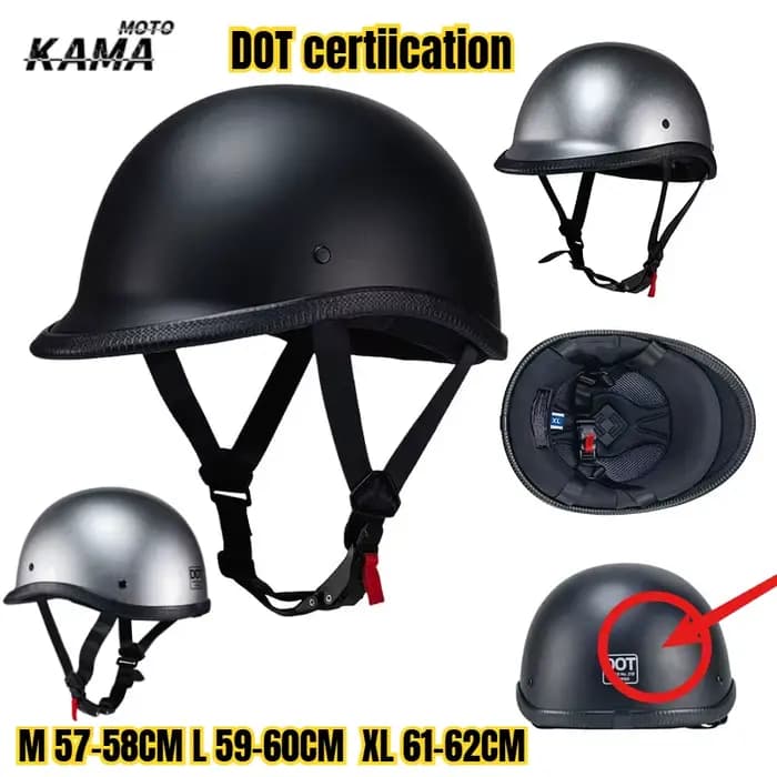 Casques demi-coques classiques rétro pour moto