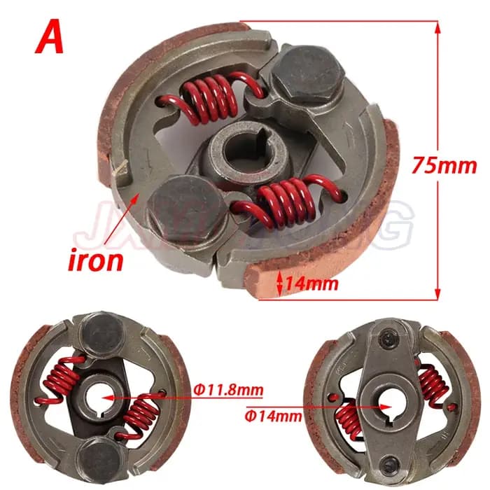 2 temps 47cc 49cc aluminium ou fer Minimoto embrayage centrifuge alliage Mini Moto Dirt Bike Atv Quad 2 ressort de chaus