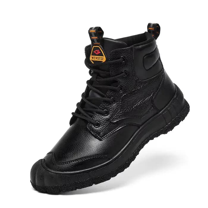 Bottes d'équitation de moto noires pour hommes, chaussures de type rinçage, bottes de protection, bo