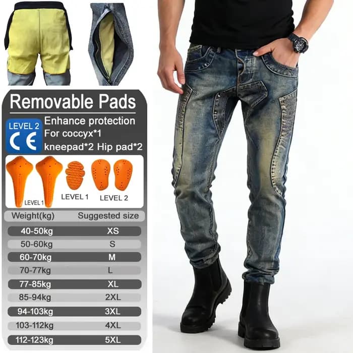 Jean de moto en Kevlar pour homme