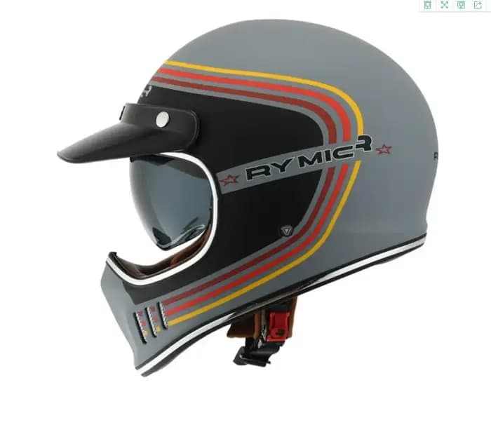 Casque de moto vintage RYMIC, casque rétro pour moto, casque intégral pour motocross tout-terrain