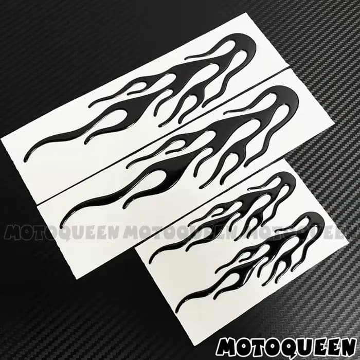 Autocollants 3D flamme feu moto PVC décalcomanies réservoir Pad casque coque vent côté couverture bo