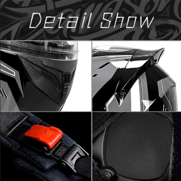 Casque de moto complet automne et hiver