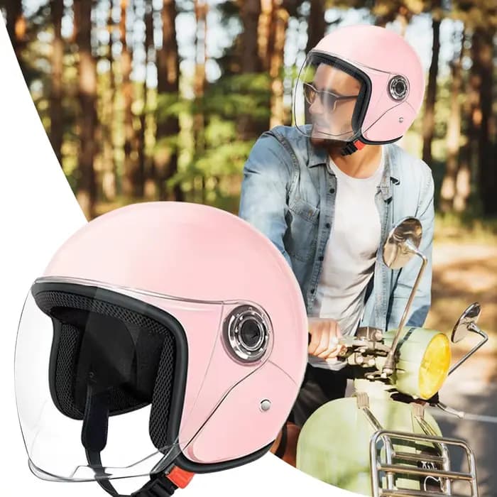 Casque de moto léger, visage ouvert