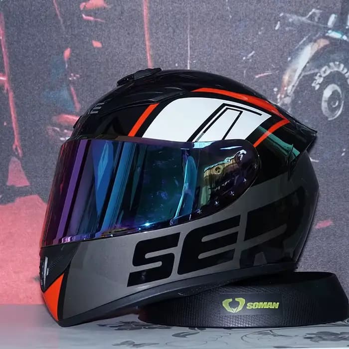 Casque intégral haut de gamme pour motocyclistes – Résistant aux chocs