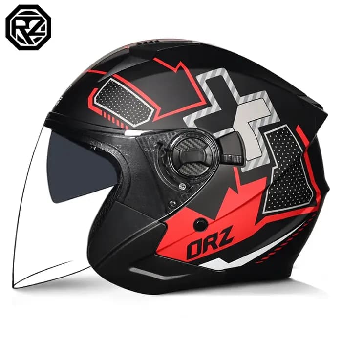 Orz-705 demi-casque rétro hommes et femmes double lentille casque de vélo électrique pédale couverture universelle