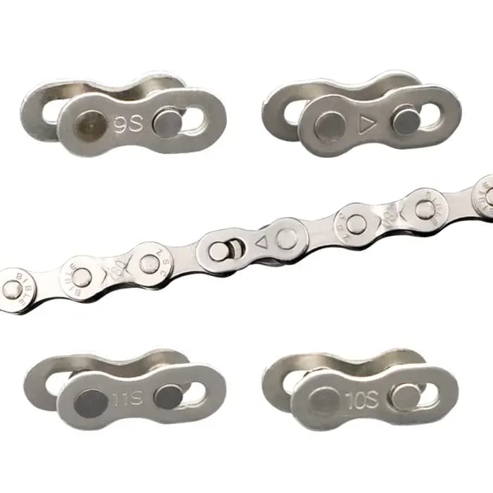 5 paires de joints de connecteur de maillon de chaîne de vélo, boutons magiques, maillons principaux