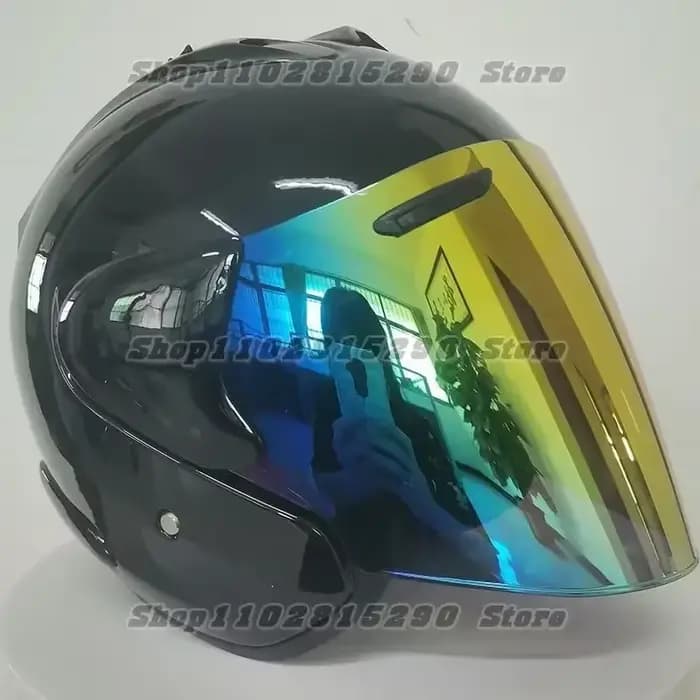 Ram3 noir brillant demi-casque hommes et femmes moto tout-terrain casque d'été descente course montagne croix Casco Capacete