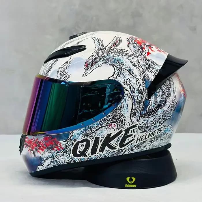 Casque de moto complet automne et hiver