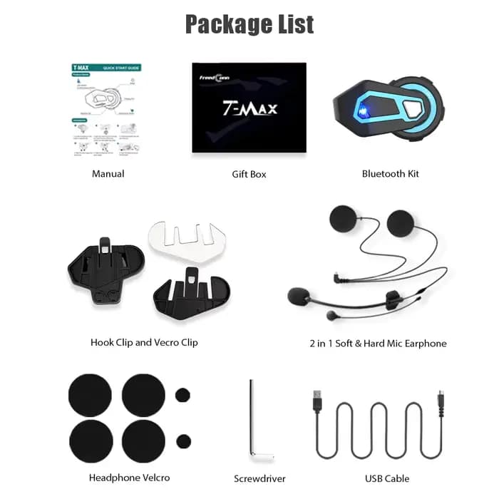 Freedconn T Max Pro interphone moto Bluetooth casque