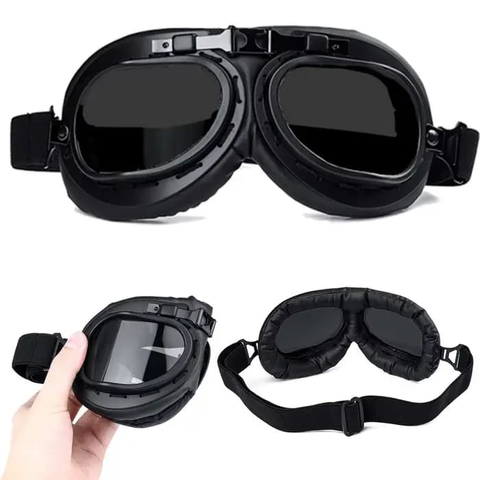 Lunettes de moto vintage, lunettes rétro, lunettes de casque, motrcross, scooter, vélo, cyclisme, co