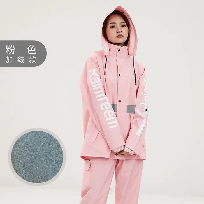 Imperméable d'équitation de moto imbibé de style en peluche
