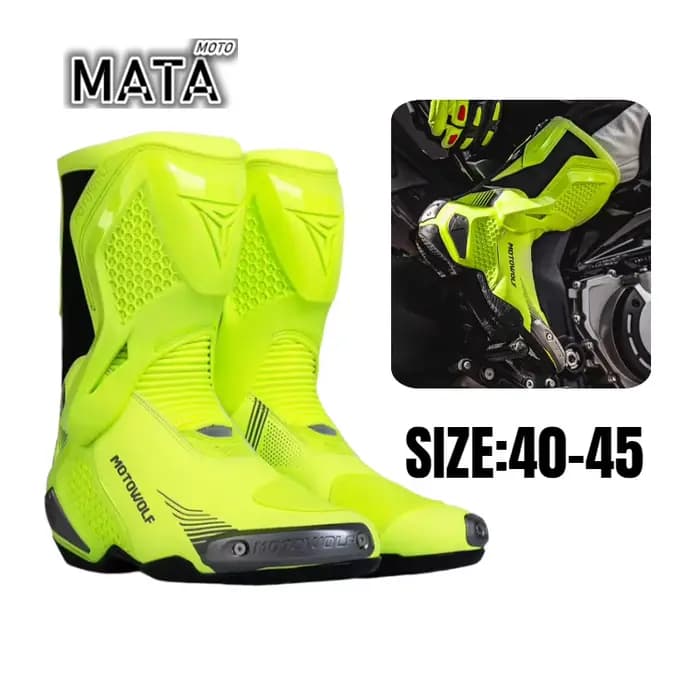Bottes de moto pour hommes, bottes de motocross professionnelles, bottes de course tout-terrain, résistantes à l'usure, antidérapantes, chaussures de motocycliste