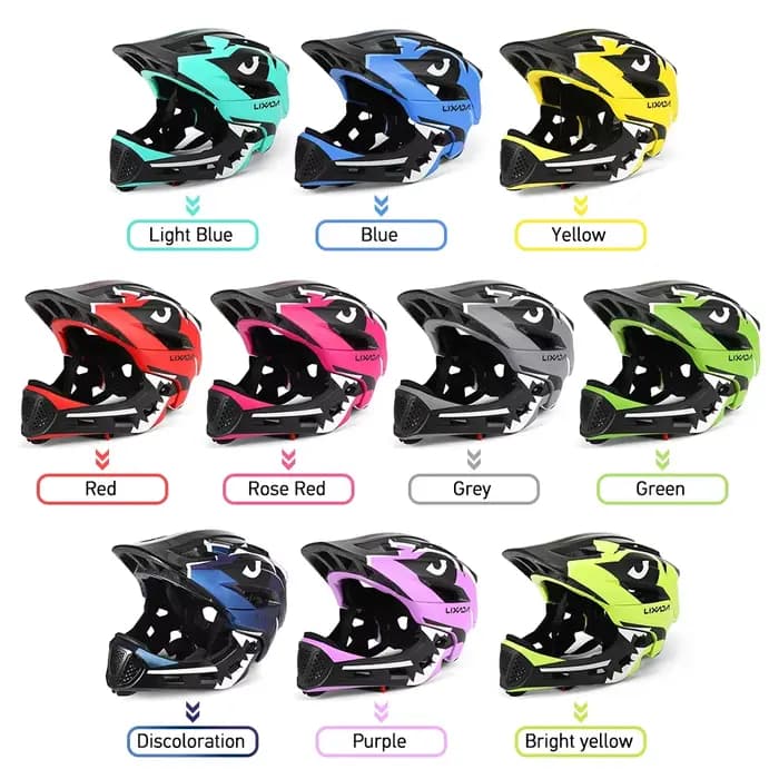 Casque de cyclisme VTT amovible pour enfants – Protection complète du visage pour la skateboard