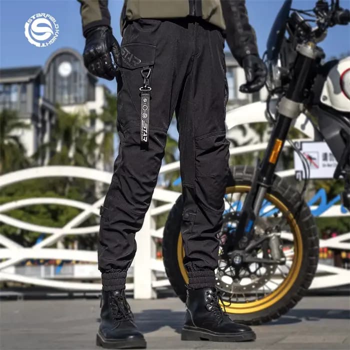 SFK nouveau pantalon de moto noir équitation hommes équipement été pantalon respirant avec armure de