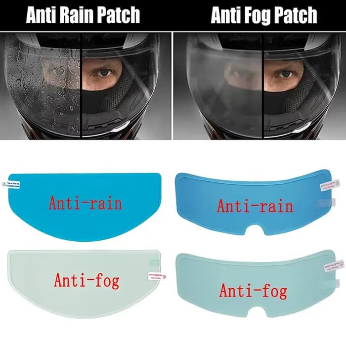Film transparent Anti-pluie/Anti-buée pour casque de Moto