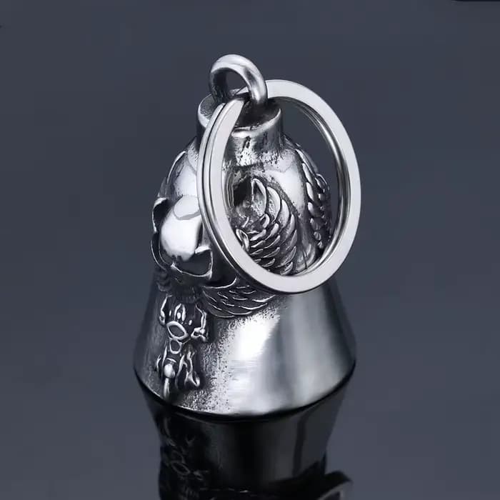 Porte-clés cloche de moto Skull Angel, accessoires d'équitation pour hommes