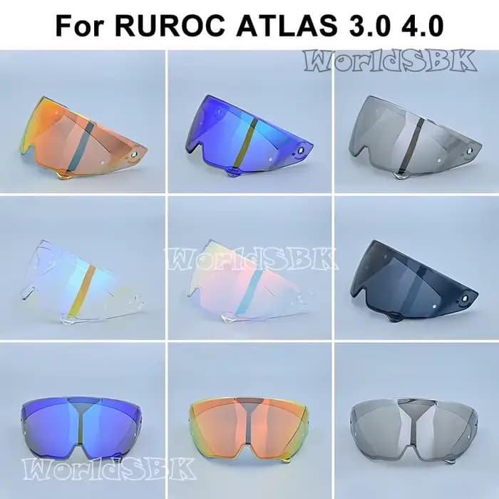 Visière de casque de moto avec placage de lunettes