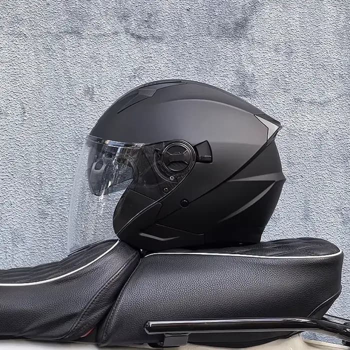 Casque moto ORZ, demi-visage, double miroir, mode homme et femme toutes saisons, demi-casque, univer