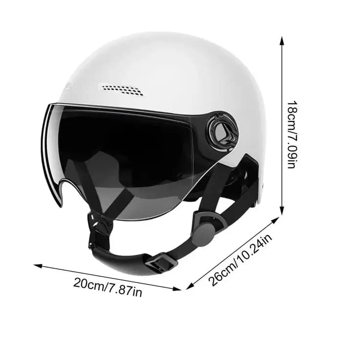 Demi-casque pour adultes avec lunettes de protection pour moto
