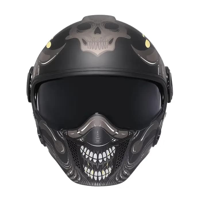 Casque De Moto modulaire intégral visage ouvert casques rétro DOT ECE approuvé CYRIL OP12A Capacete